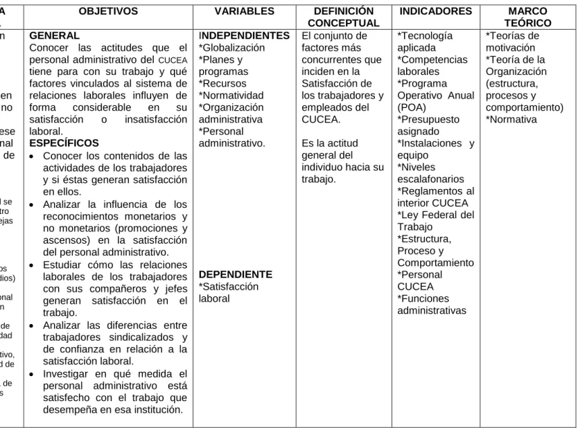 CUADRO 6. MATRIZ DE CONGRUENCIA 