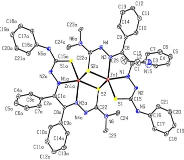 Figure  1.  X-ray  molecular  structure  for  (3) 2   with  the  adopted  numbering  scheme