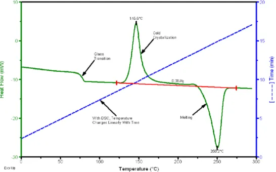 Figure 2.8 Typical DSC curve (example of PET) 