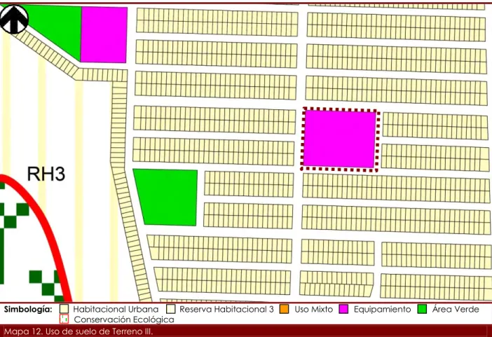 Mapa 12. Uso de suelo de Terreno III.  