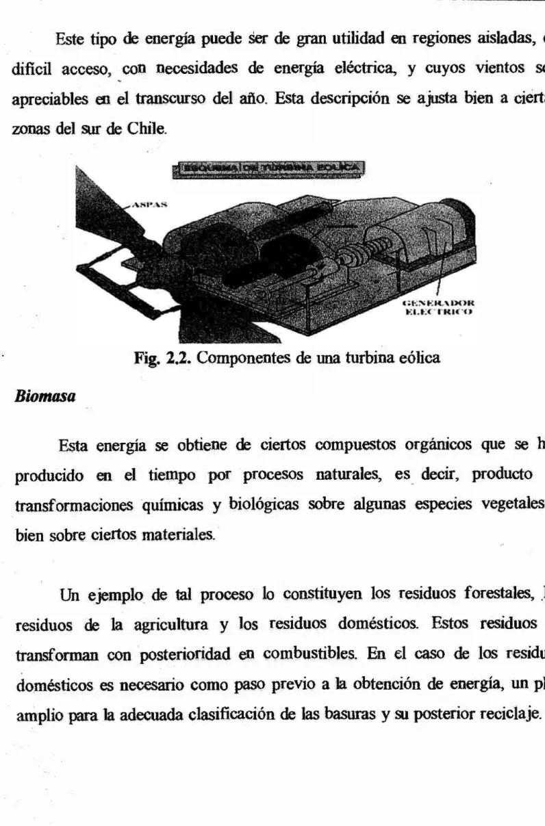 Fig.  2.2. Componentes de  una turbina eólica  Biomasa 