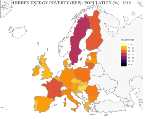 Figure 7 Map of HEP indicator. Data source: HBS 2010 