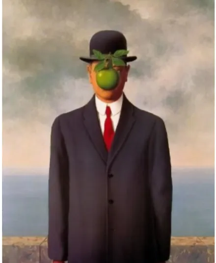 Fig. 4 El hijo del hombre, Magritte (1964). Fuente: https://www.renemagritte.org/the-central-story.jsp 
