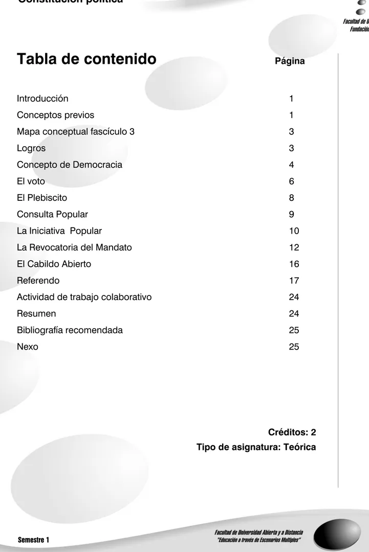 Tabla de contenido      Página 