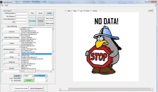 Ilustración 15 - Ejemplo de no disponer de históricos en la base de datos