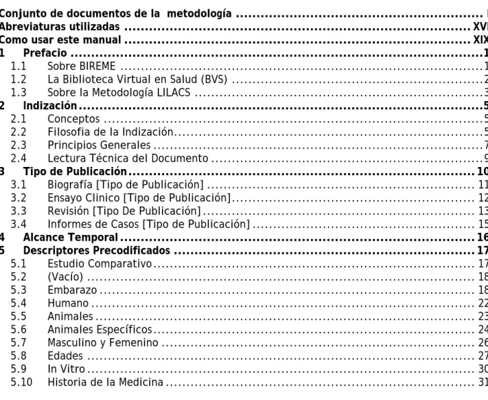 Tabla de contenido 