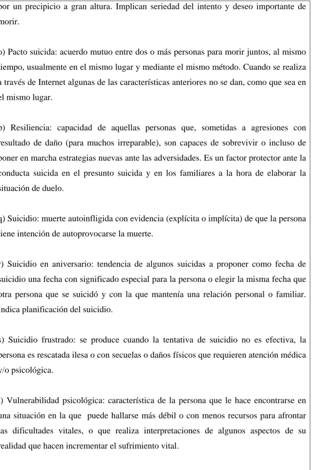 Figura 7: Conceptualización del suicidio (Robles, Acinas y Pérez-Íñigo, 2013). 