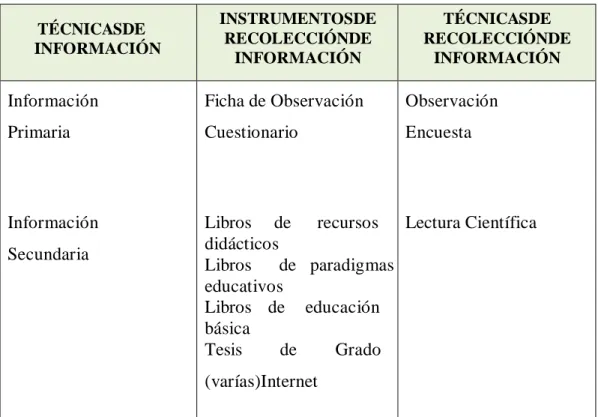 Cuadro 5: Plan de procesamiento de la Información. 