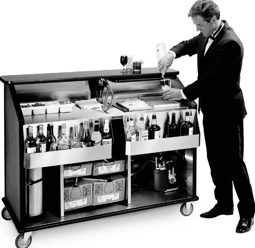ILLUSTRATION 2-9 The Party Pleaser™ Bar is a good example of a portable bar, on five-inch casters