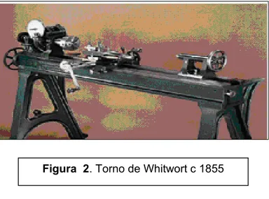 Figura  2. Torno de Whitwort c 1855 