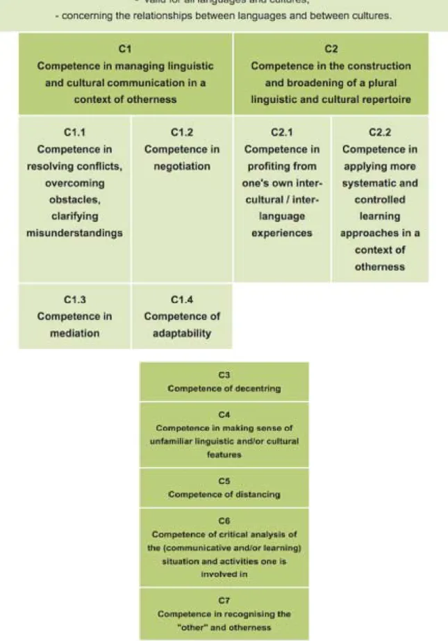 Table 3. Table of competences FREPA 
