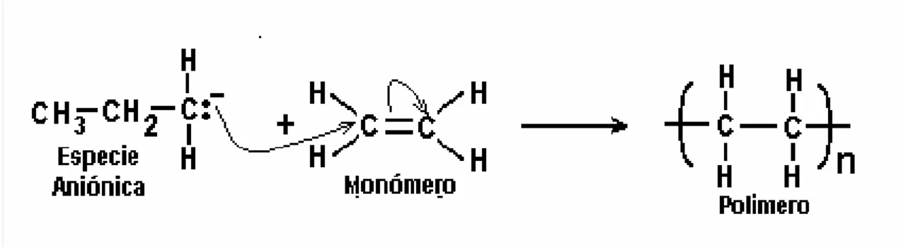 Figura 2.-  Reacción de Polimerización Vía Iónica 