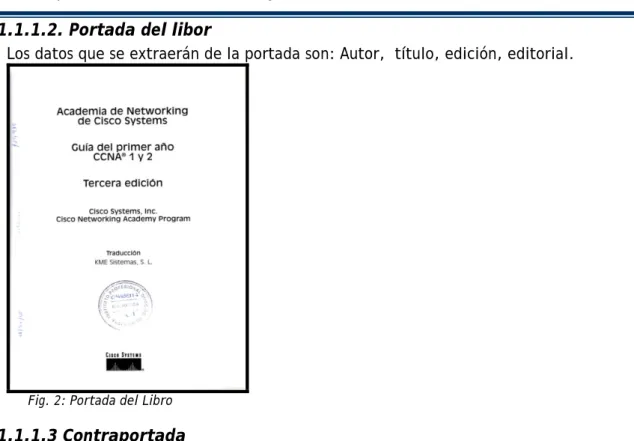 Fig. 2: Portada del Libro  1.1.1.3 Contraportada  