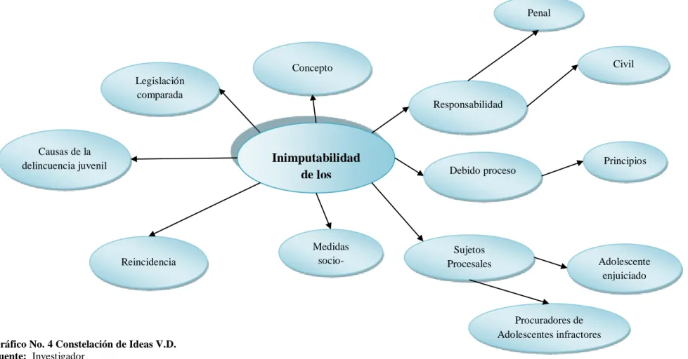 Gráfico No. 4 Constelación de Ideas V.D. 