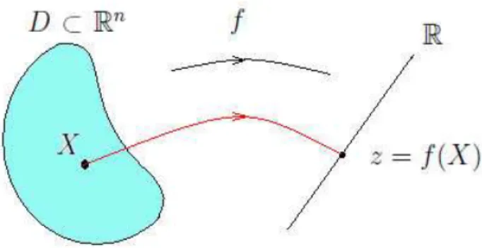 Figura 1.1: Funci´on real de varias variables