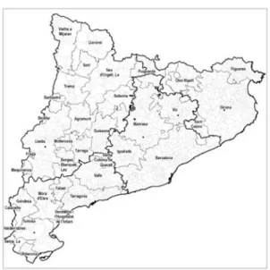 Mapa 2. Sistemes Locals de Treball de Catalunya, 2011