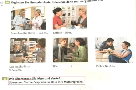 Figura 6. Menschen A1, Kursbuch, p. 30.