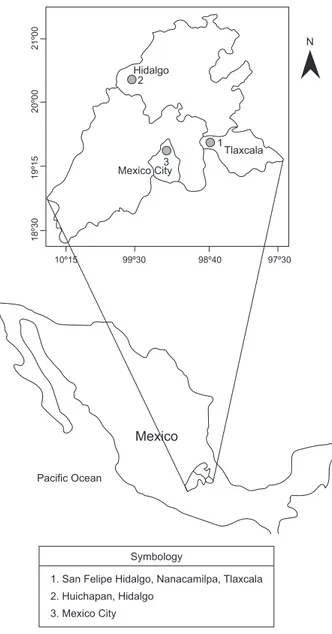 Fig. 1. Location of the study sites.