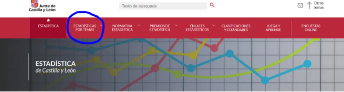 Figura 4.1: Web de estadística de Castilla y Leon