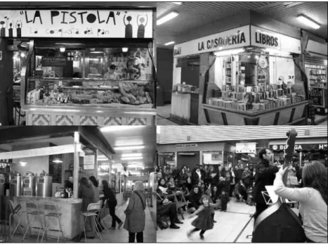 Figura 3. Algunas imágenes  del Mercado de San Fernando  (Madrid).