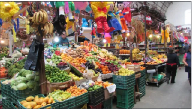 Figura 7. Oferta de productos en el Mercado Hidalgo,  importante espacialidad que amortigua impactos del  comercio de calle y minorista en Guanajuato