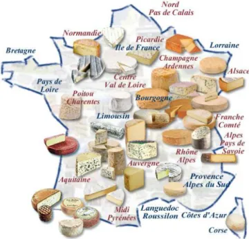 Ilustración 12: Mapa de quesos franceses 26 
