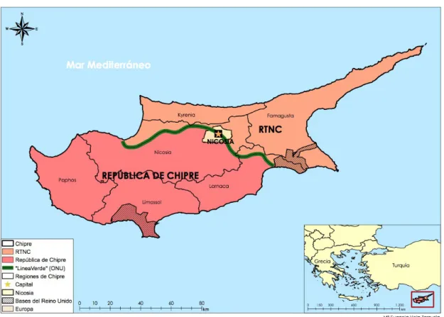 Mapa 6: Situación actual de Chipre.