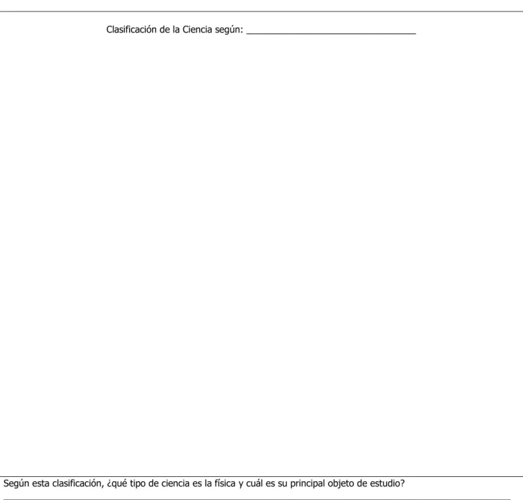 Cuadro 1.1.3. Clasificación de la Ciencia 