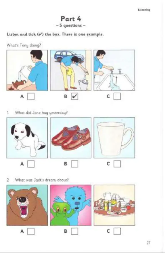Figure 9. Listening: pre-test p.4 