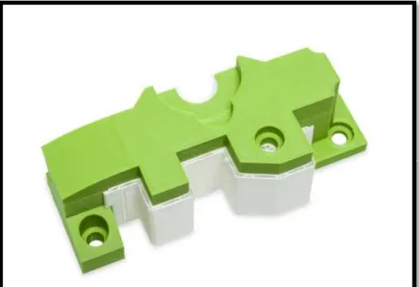 Figura 17. Pieza con soporte Breakaway. (Ultimaker) 