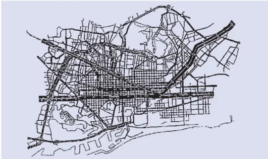 Mapa 3. Densitat de la circulació a Barcelona, 1993