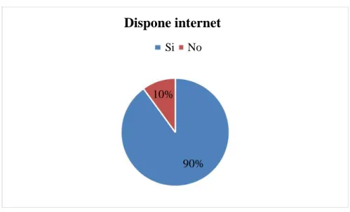 Gráfico 7. Dispone internet 