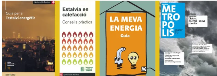 Figura 1.2.  Algunes publicacions d’informació i educació relacionades amb l’energia i el canvi climàtic.