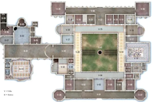 Figura 2: Plano de la villa romana 