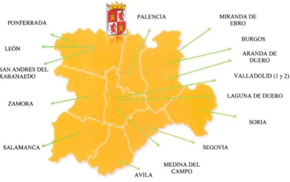 Gráfico I: Ubicación de los Puntos de Encuentro Familiar en Castilla y León 37