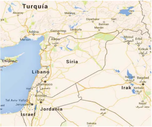 Figura 2. Mapa de Siria.  