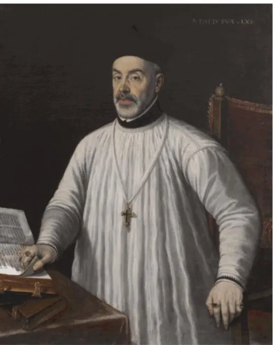 Ilustración 1. Alonso Sánchez Coello. Retrato de Diego de Covarrubias (óleo sobre lienzo,  1,07x86,5 m), c