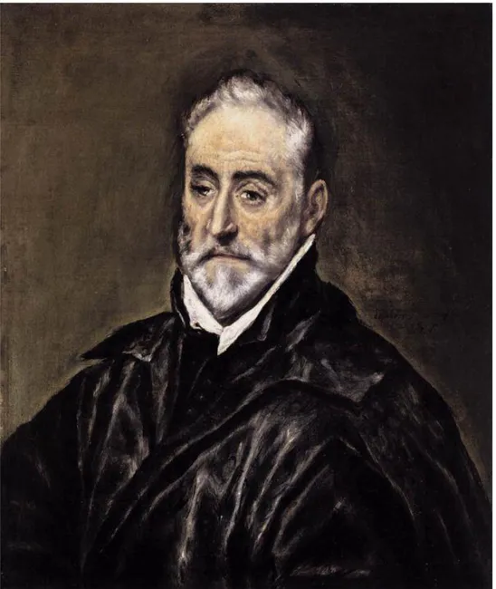 Ilustración 2. El Greco. Retrato de Antonio de Covarrubias (óleo sobre lienzo, 0,65x0,52 m),   c