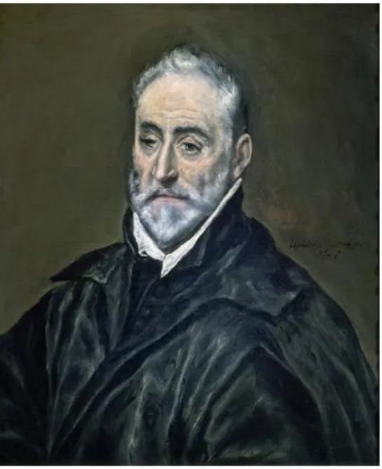 Ilustración 5. El Greco y taller. Retrato de Antonio de Covarrubias (óleo sobre lienzo,  0,67x0,55 m), c