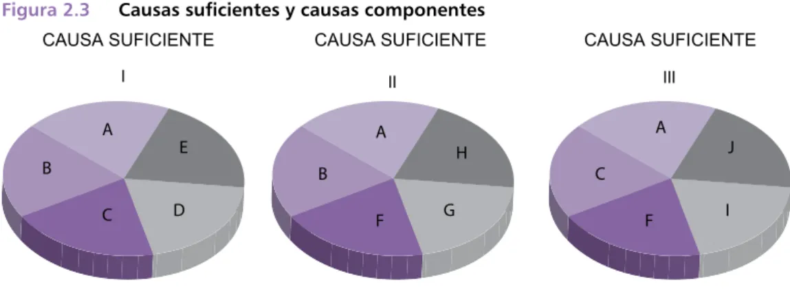 Figura 2 .3   Causas suficientes y causas componentes