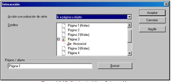 Figura 14.12. Cuadro de diálogo Interacción