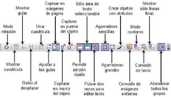 Figura 2.28. Barra de herramientas Opciones