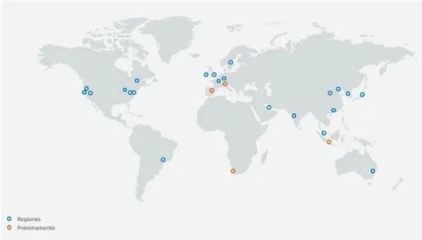 Figura 5.  Regiones Amazon Web Services 