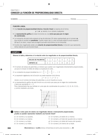 Conocer La FunciÓn De Proporcionalidad Directa 1583