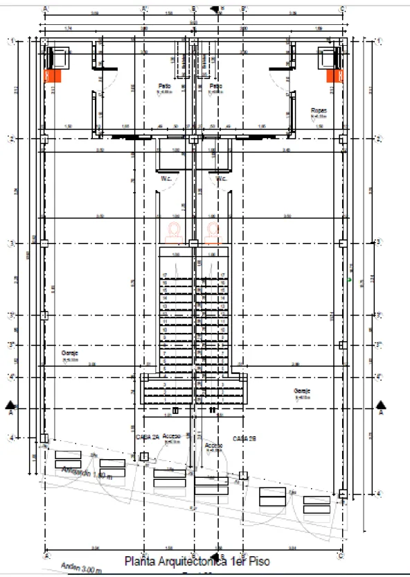 Figura 13 Planos primer piso  Fuente JMO Construcciones