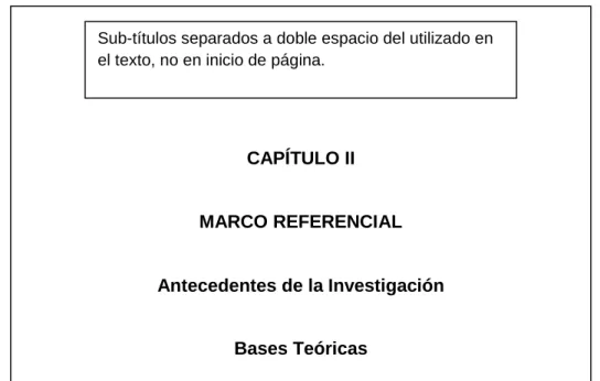 Figura 3. Jerarquización de algunos elementos del capítulo II (Marco Referencial) 
