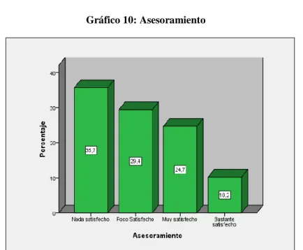 Gráfico 10: Asesoramiento 