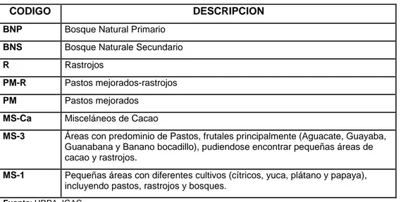 Cuadro 119. Variedad de usos actuales del suelo en el municipio. 