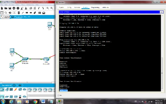 Figura 11. Comprobación Conectividad Telnet (Servidor a Router Medellin) - Exito 