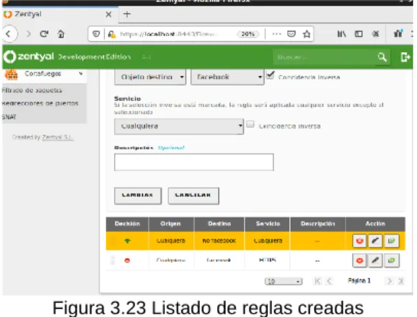 Figura 3.20 Listado de objetos 